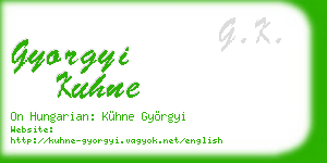 gyorgyi kuhne business card